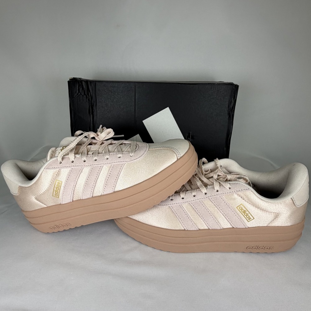 Adidas VL Court Bold Women's 7.5 Peach Gum Pink IH9141 NEW